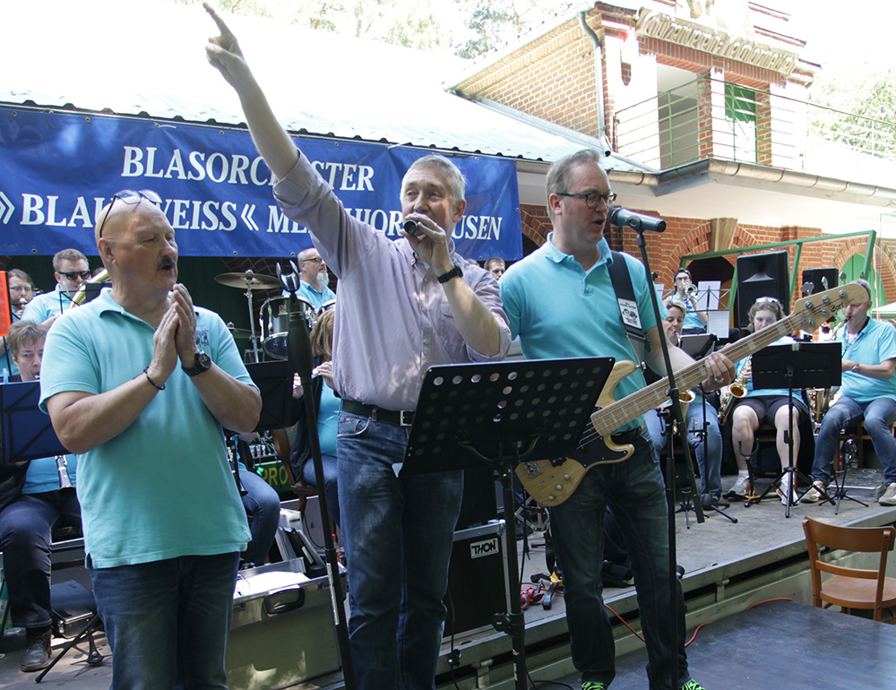 Das Blasorchester auf der Bühne